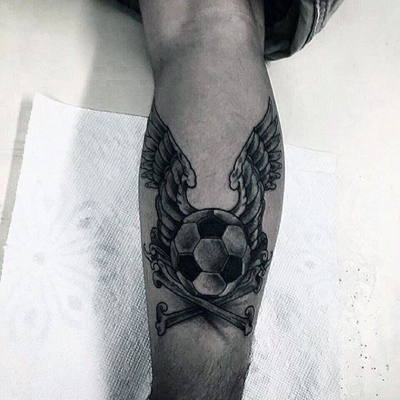 Tatuajes de fútbol pierna
