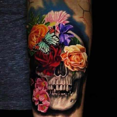 tatuajes de rosas a color hombres 2