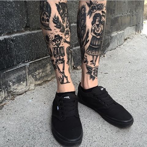 tatuajes para realizar en las piernas en hombres 6