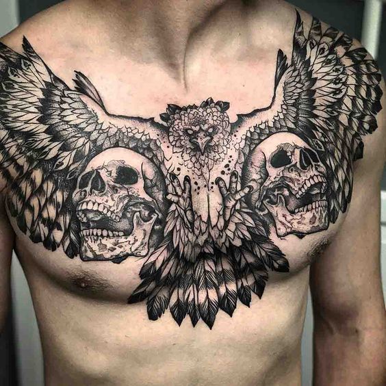 Hombre Tatuaje De Aves (2)