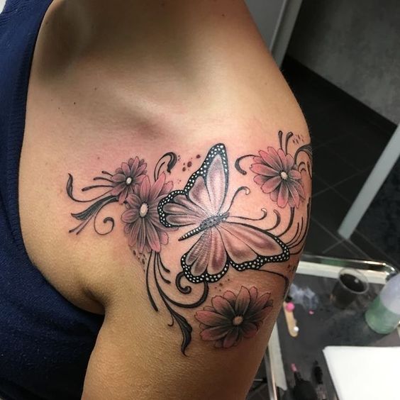 Tatuaje Para El Hombbro Mujer (2)