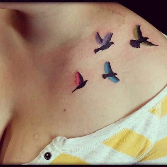 Tatuajes De Pajaros En Colores (1)