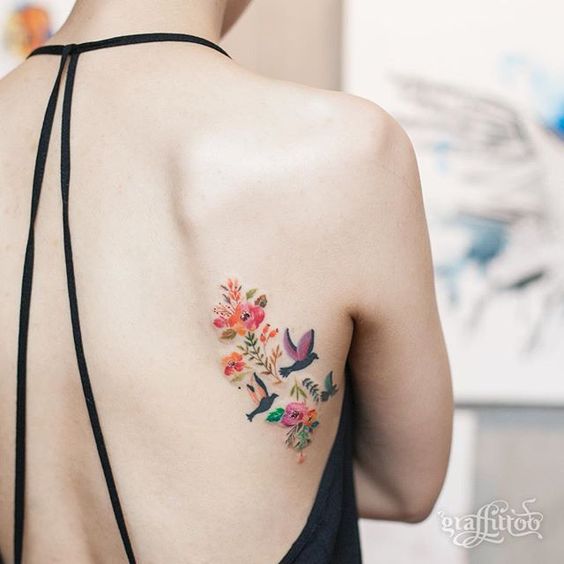 Tatuajes De Pajaros En Colores (7)