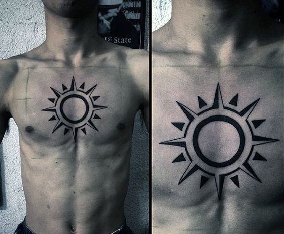 Tatuajes De Sol Y Luna Para Hombres (2)