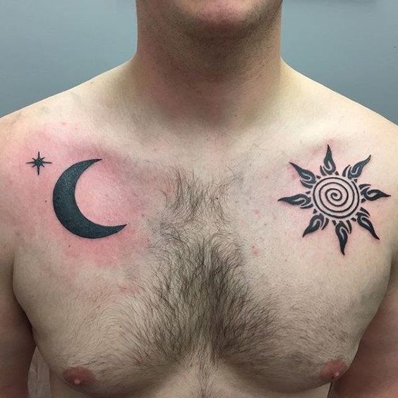 Tatuajes De Sol Y Luna Para Hombres (4)