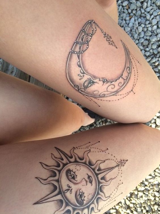 Tatuajes De Sol Y Luna Para Mujeres (2)