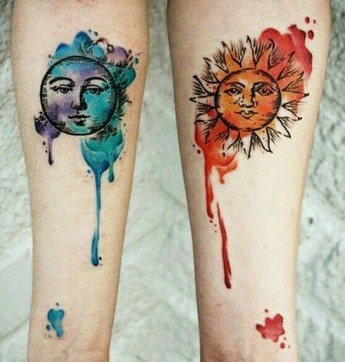 Tatuajes de sol y luna +80 Diseños y Estilos Diferentes