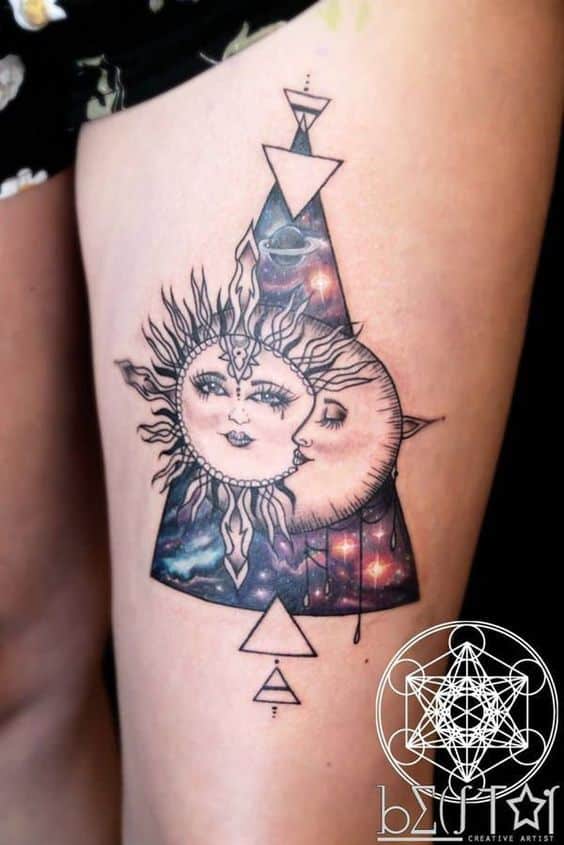 Tatuajes De Sol Y Luna Para Mujeres (7)