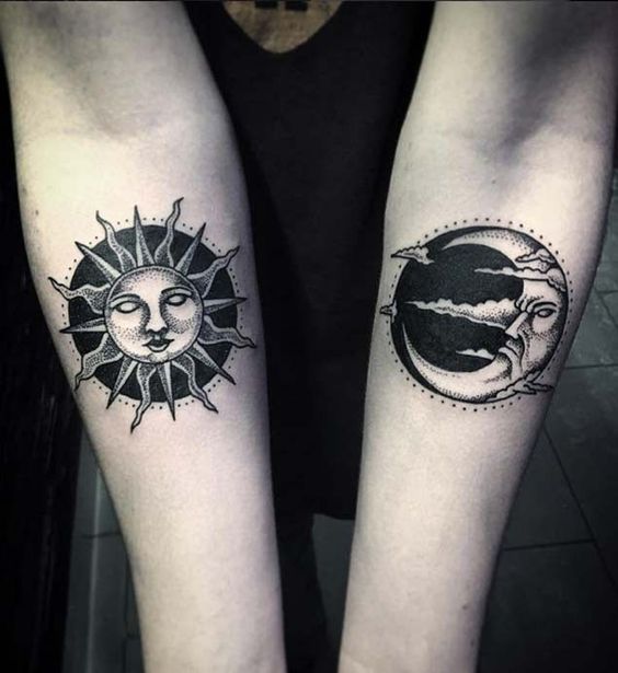 Tatuajes De Sol Y Luna Para Mujeres (8)