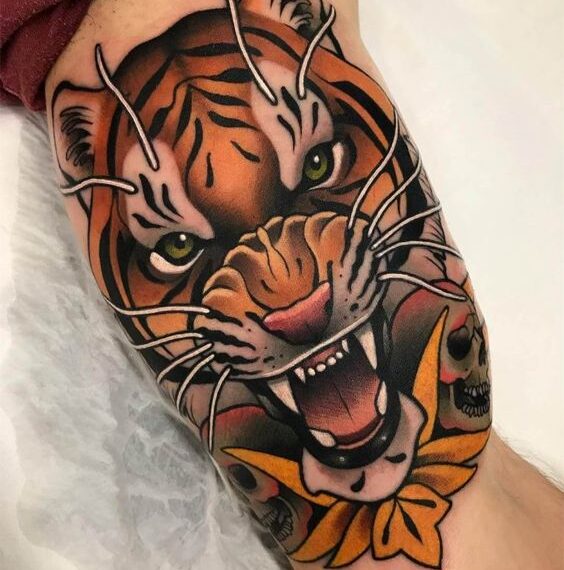 Tatuajes de Tigres 【 Diseños y Significados de este Fantástico Felino 】