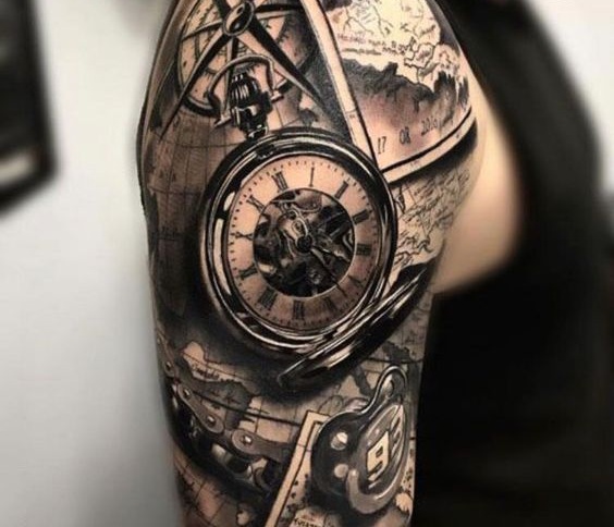 Tatuajes De Reloj En El Hombro (1)