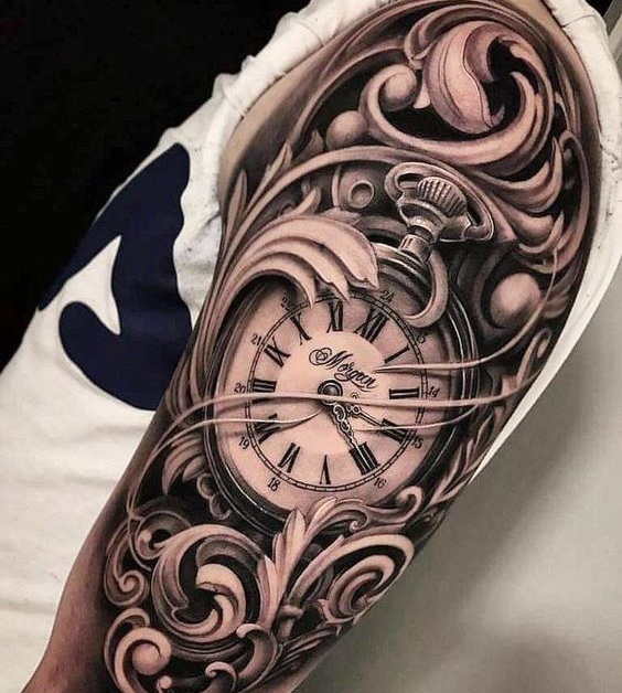Tatuajes De Reloj En El Hombro (14)