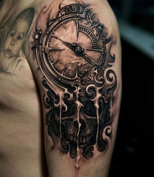 Tatuajes De Reloj En El Hombro (2)