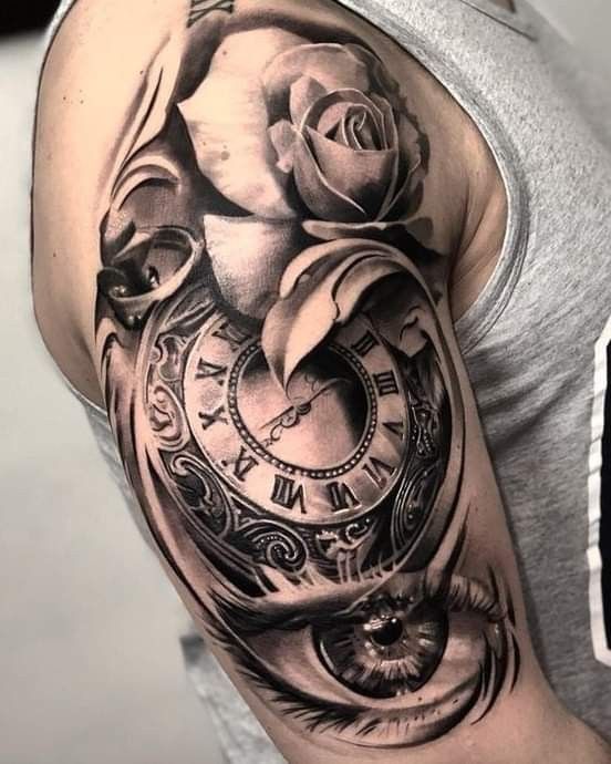 Tatuajes De Reloj En El Hombro (4)