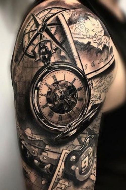 Tatuajes De Reloj En El Hombro (5)