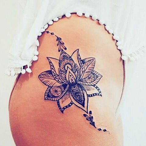 Flor De Loto Tatuada Mujeres (1)