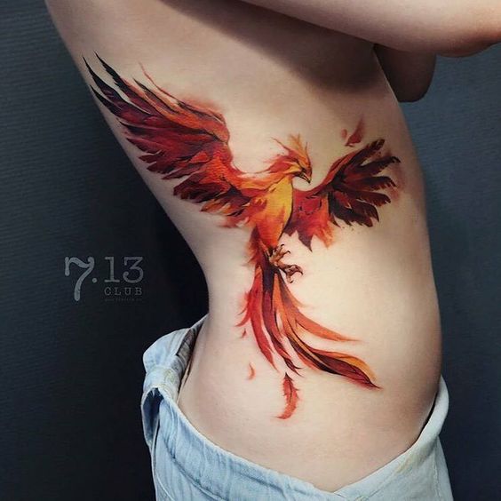 significado tatuaje del ave fenix para mujer