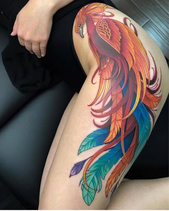 Mujeres Tatuajes De Ave Fenix (5)