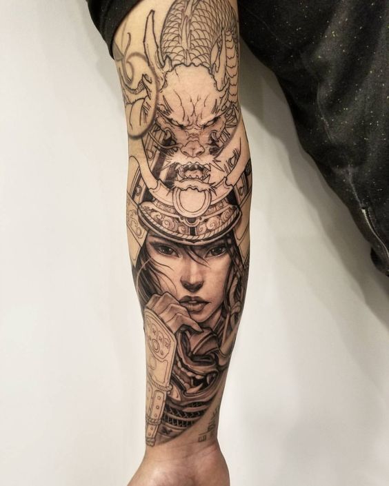 Samurais Tatuados En El Antebrazo (3)