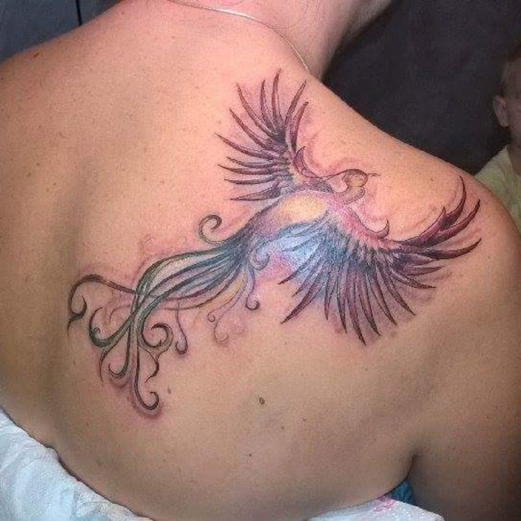 Tatuaje En Espalda Fenix (2)