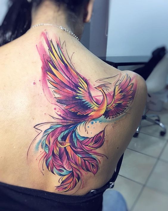 Tatuaje En Espalda Fenix (5)