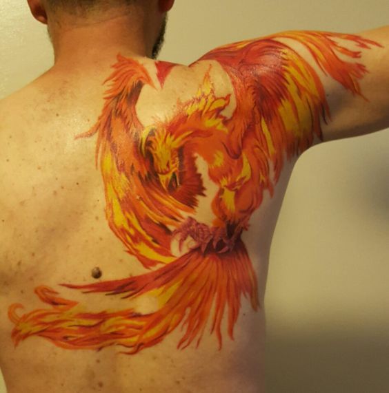 Tatuajes De Ave Fenix Hombres (1)