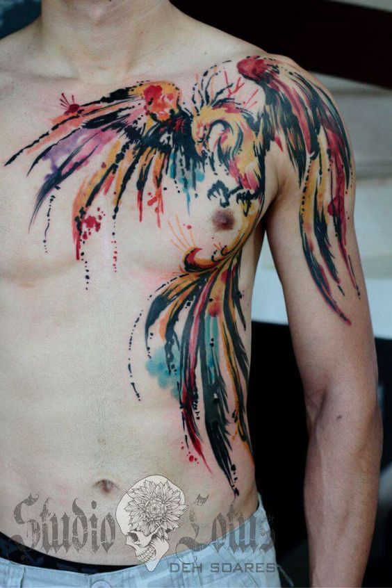 Tatuajes De Ave Fenix Hombres (2)