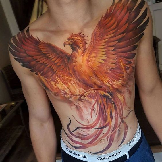 Tatuajes De Ave Fenix Hombres (4)