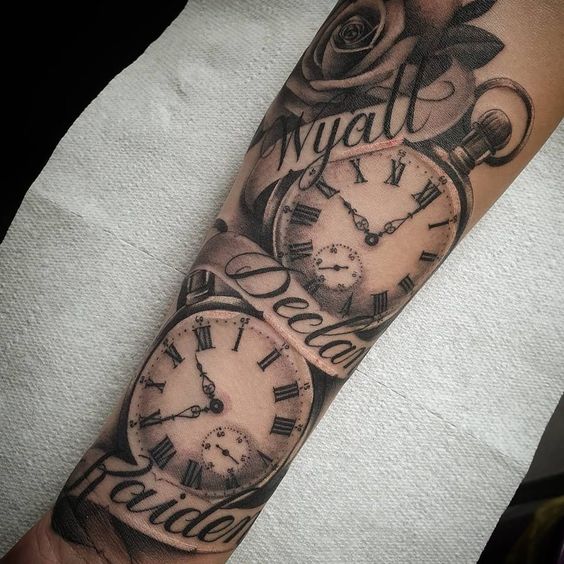 Tatuajes De Relojes De Bolsillo (11)