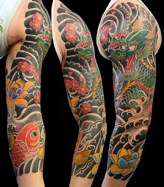 Tatouages De Dragon Koï (1)