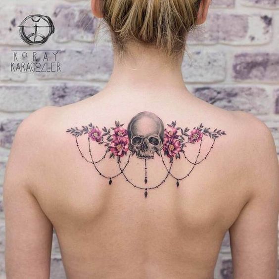 Tatouage De Crâne Rose (1)