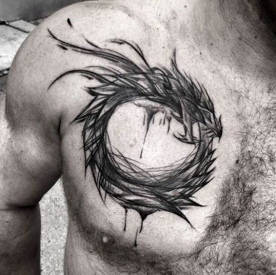 Tatouages De Dragon Uroborus (5)