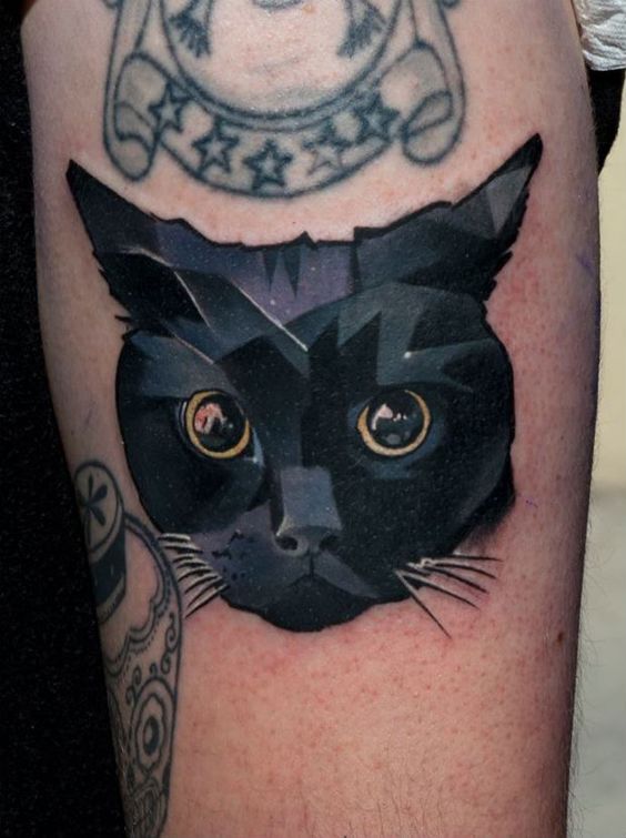 Tatouage Chat Coulour (3)