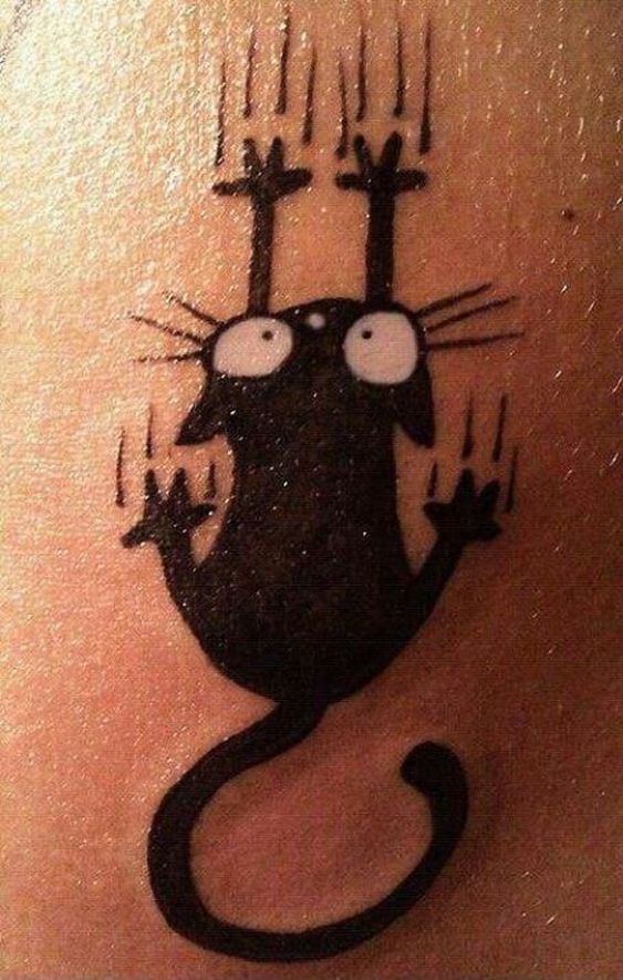 Tatouage Chat Minimaliste Homme (3)