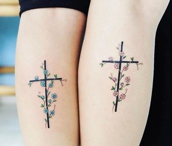 Tatouage Crois Fleur (9)