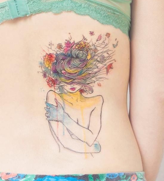 Tatouage Femme Cote (2)