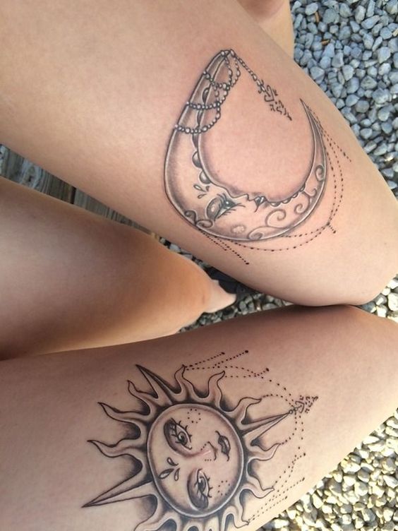 Tatouage Lune Soleil Couple (1)