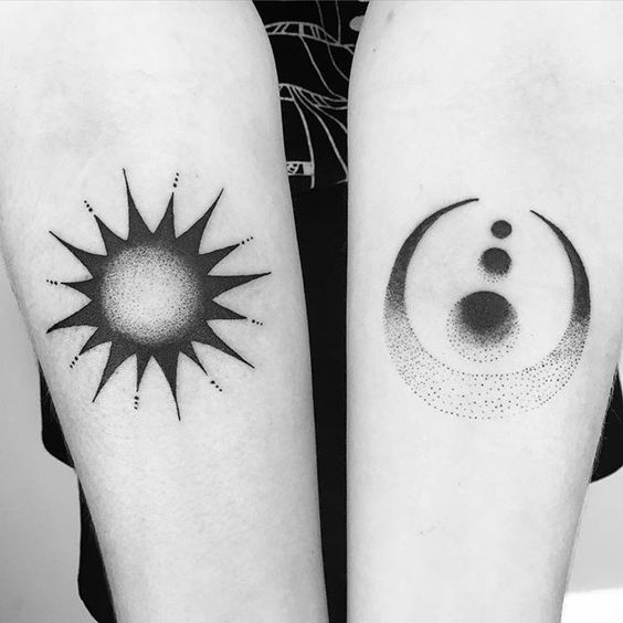 Tatouage Lune Soleil Couple (2)