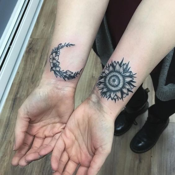 Tatouage Lune Soleil Couple (4)