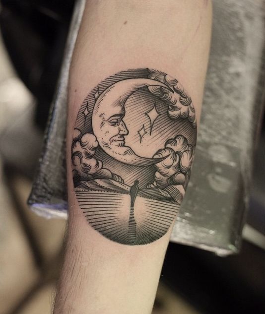 Tatouage Lune Soleil Femme (9)