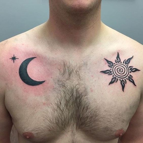 Tatouage Lune Soleil Homme (4)