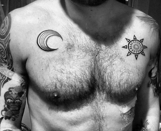 Tatouage Lune Soleil Homme (5)