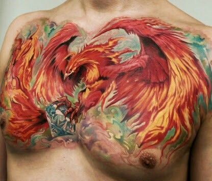 Tatouage Phoenix Couleur (3)