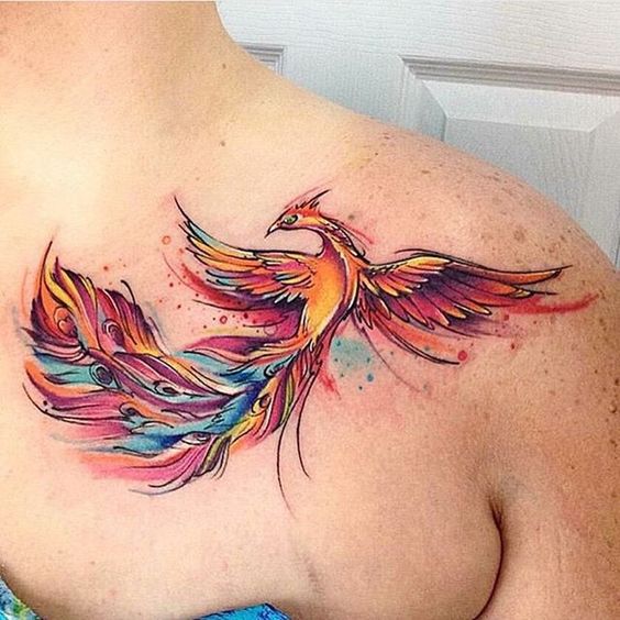 Tatouage Phoenix Couleur (6)