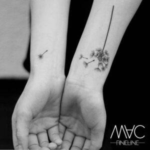 Tatouage Pissenlit Avec Lettre