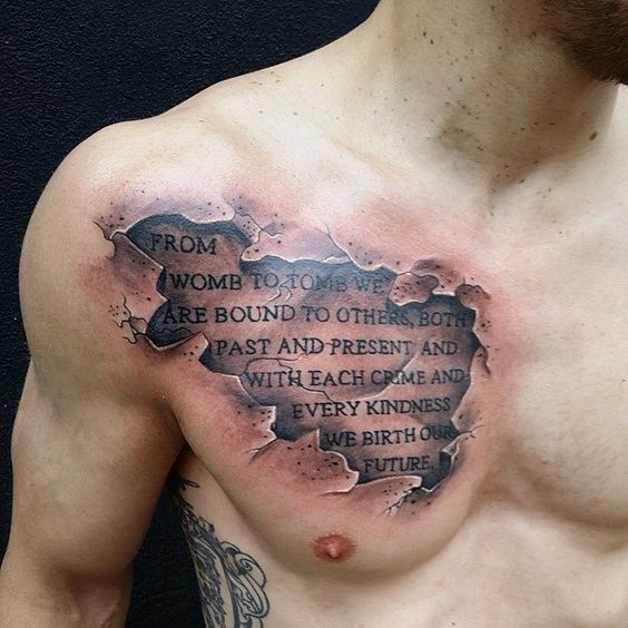 Tatouage Poitrine Phrases (7)