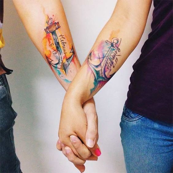 tatuajes de anclas para parejas (4)