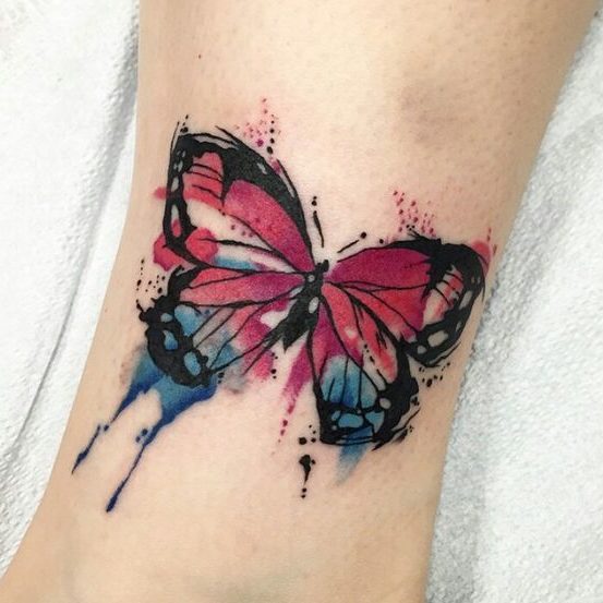 tatuajes de mariposas en los pies (4)